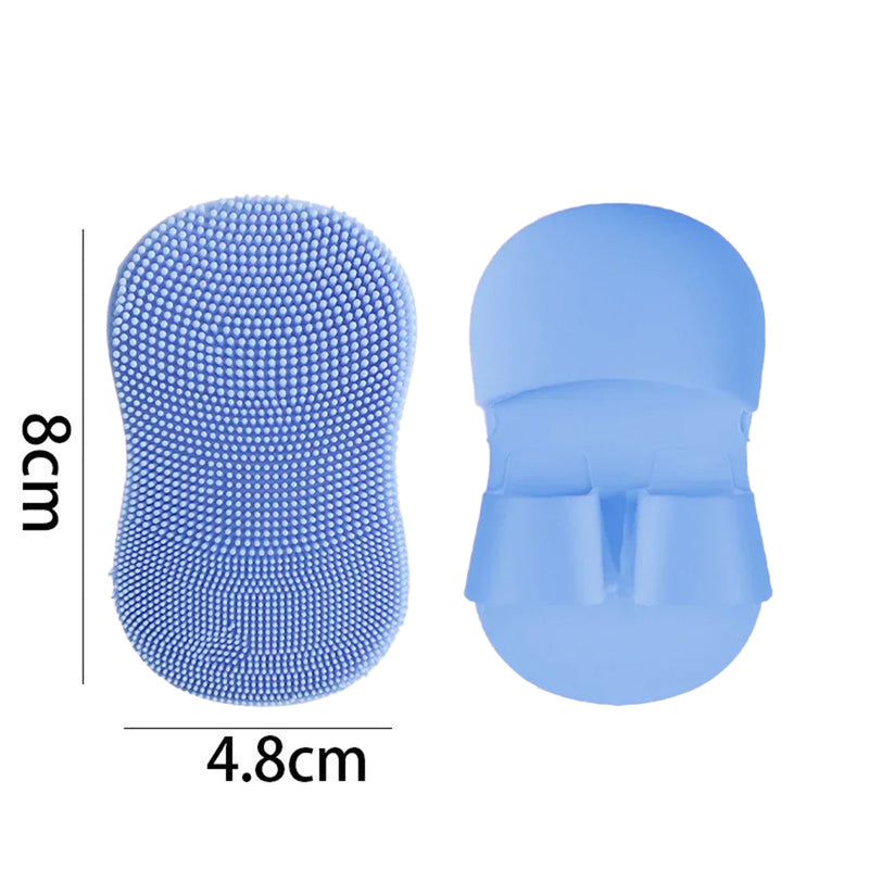 Silicone Face Scrubber Brush - 2PC Mini Facial Exfoliator for Deep Clean