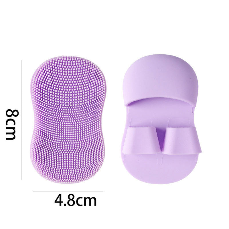 Silicone Face Scrubber Brush - 2PC Mini Facial Exfoliator for Deep Clean