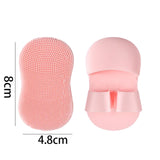 Silicone Face Scrubber Brush - 2PC Mini Facial Exfoliator for Deep Clean