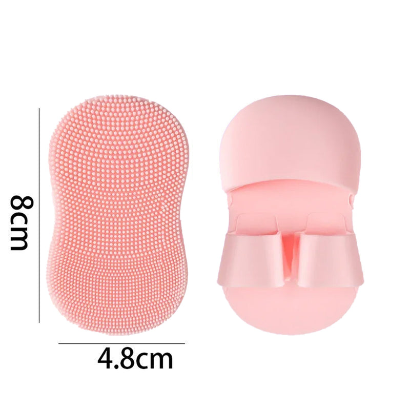 Silicone Face Scrubber Brush - 2PC Mini Facial Exfoliator for Deep Clean